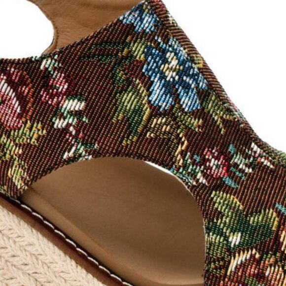 NEW In Box Corkys Floral Braided Platform Wedge Sandals – Rust (Sizes 7–11) - Picture 4 of 4